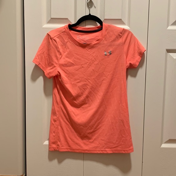 Salmon-coloured Workout T-shirt - Picture 1 of 2